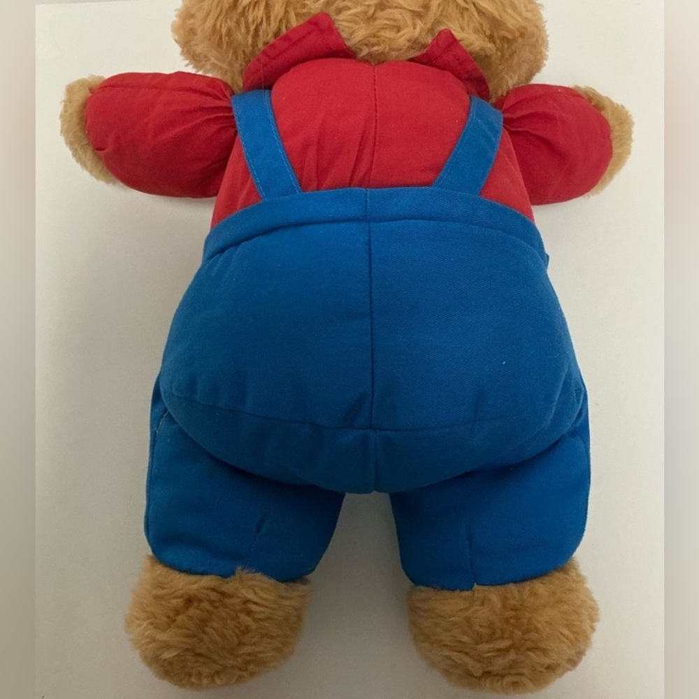 BERENSTAIN BEARS- BROTHER BEAR with Red Shirt and Blue Overalls- Vintage - Picture 5 of 13